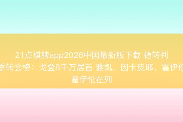 21点棋牌app2026中国最新版下载 德转列新赛季转会榜：戈登8千万居首 雅凯、因卡皮耶、霍伊伦在列